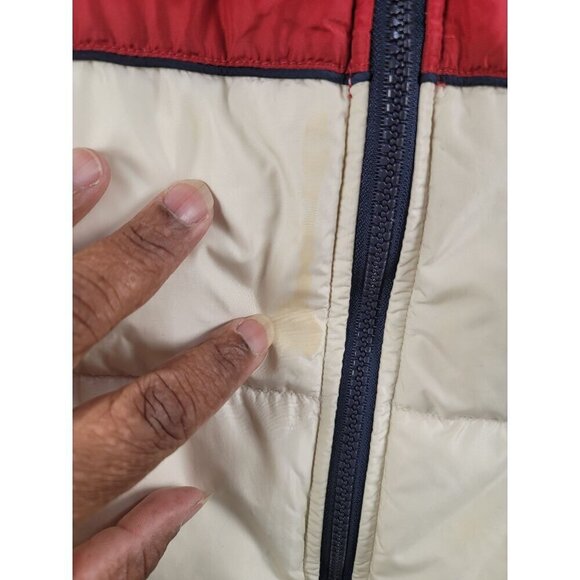 Vintage Abercrombie Puffer Vest Red & White Zipper Closure Size M - Picture 13 of 15